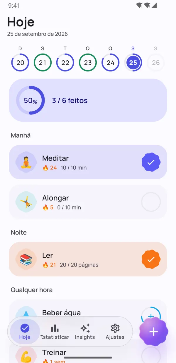 Crie hábitos que ficam