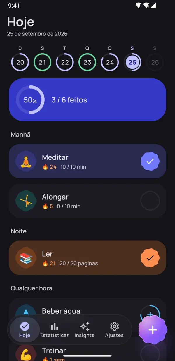 Crie hábitos que ficam