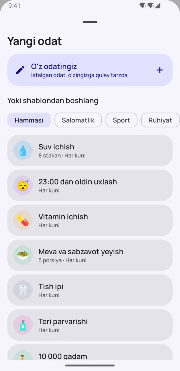40 ta shablon bilan tez boshlang